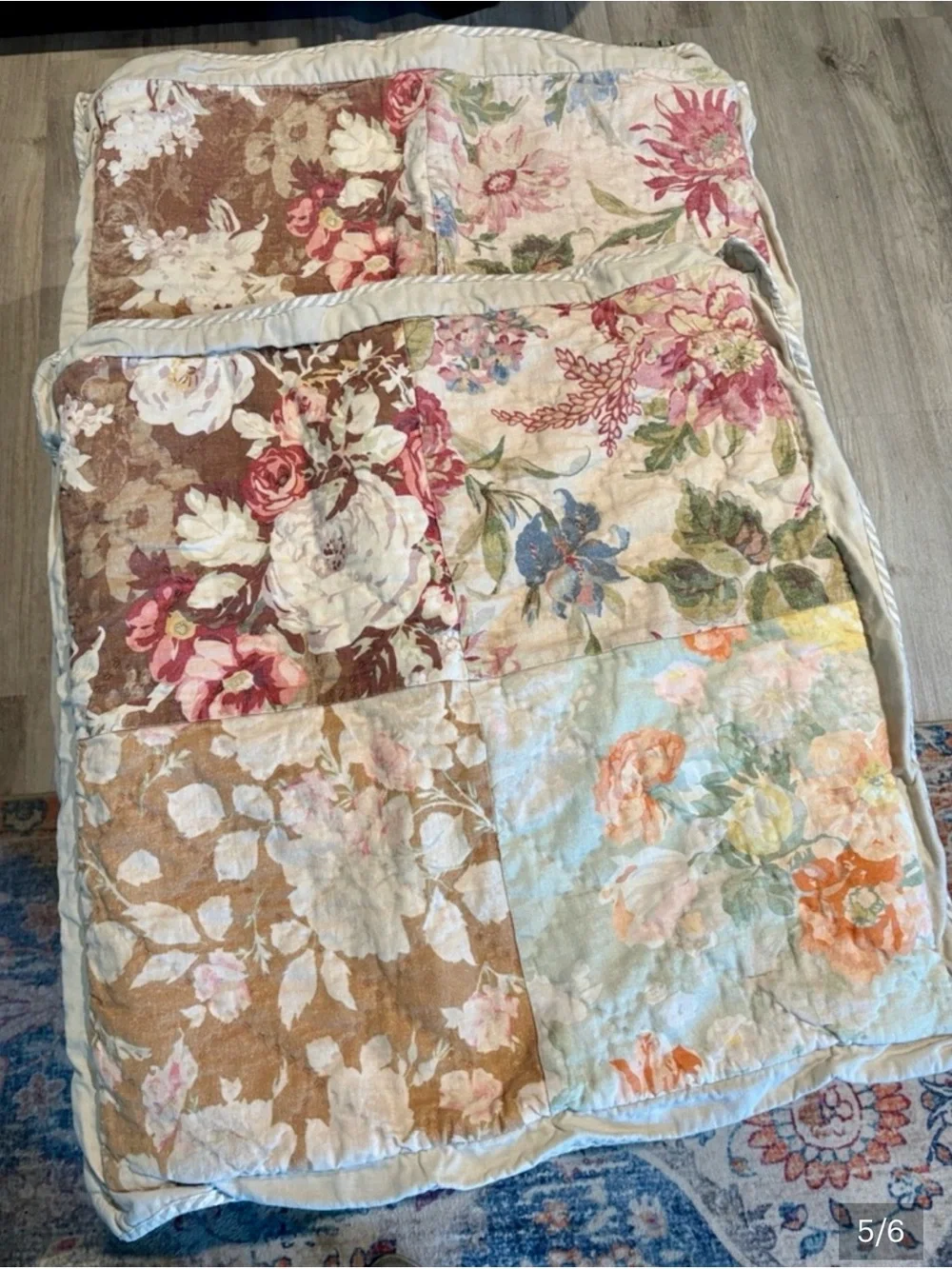 Pottery Barn Carolina Quilt (K) Euro Shams (2) Standard Shams NWT (2)